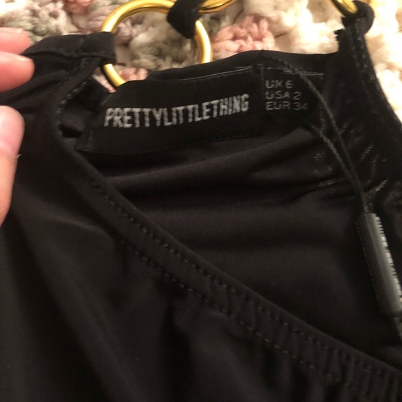 Prettylittlething Black chain halter Top - Picture 9 of 10